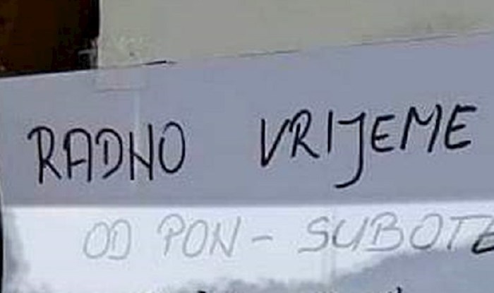 Kupcima su se pojavili upitnici iznad glave kada su vidjeli obavijest na ovom dućanu