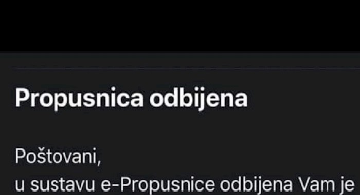Liku odbijena propusnica, kada je vidio razlog tek mu onda ništa nije bilo jasno