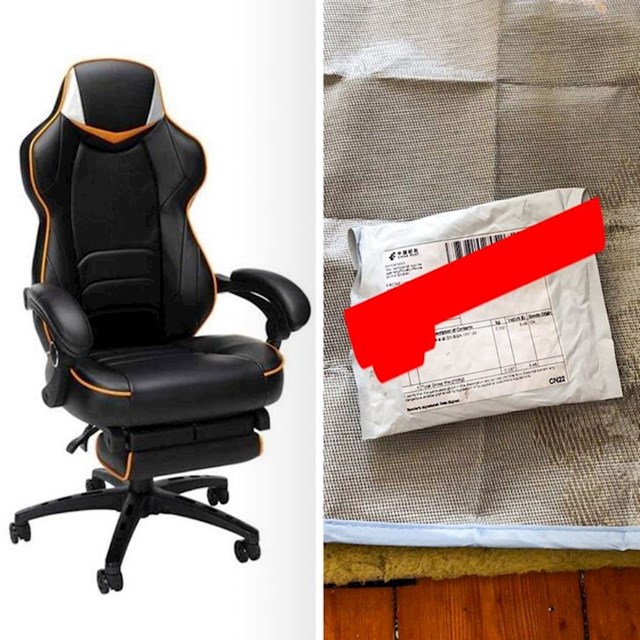 "Moj cimer je naručio ovu stolicu online. Rekao sam mu da ju nikada neće dobiti. Ovo mu je došlo..."