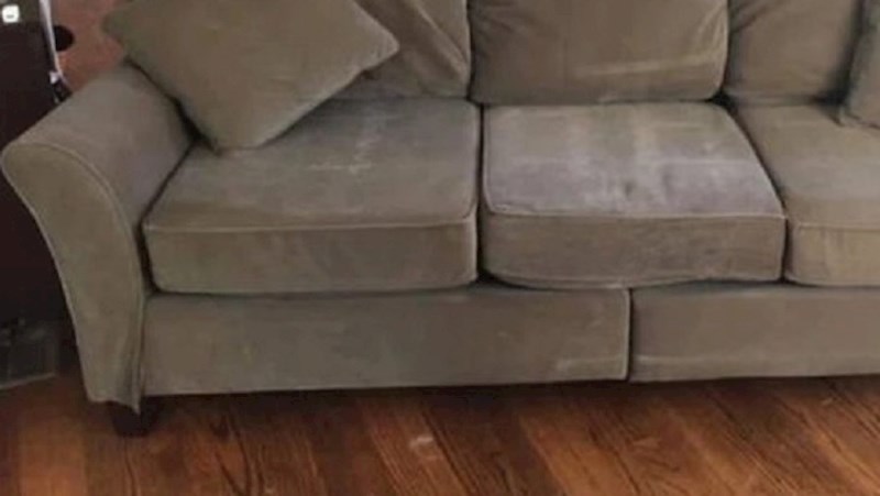 U oglasu piše da na kauču nisu boravili ljubimci, ali jedan presmiješan detalj ih je odao