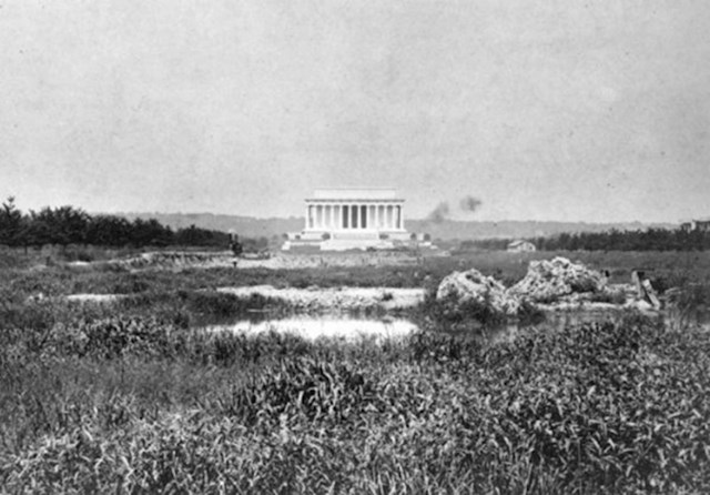 Lincoln Memorial prije nego je napravljeno jezero ispred
