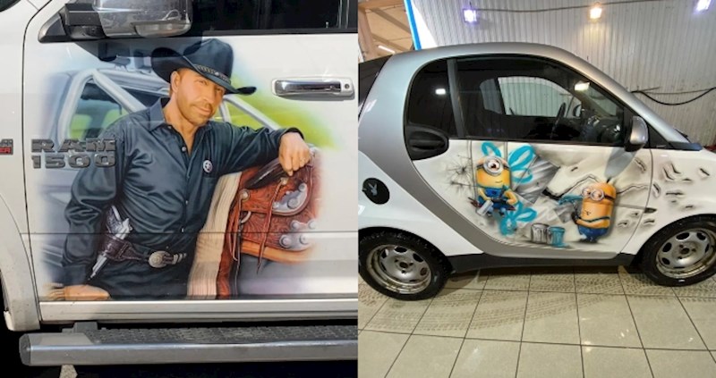 Ovi Rusi automobile su ukrasili crtežima. Neki su genijalni, a neki teški trash