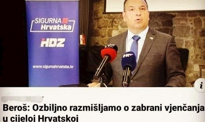 Na članak o zabrani vjenčanja zbog koronavirusa netko je ostavio komentar koji će vas nasmijati