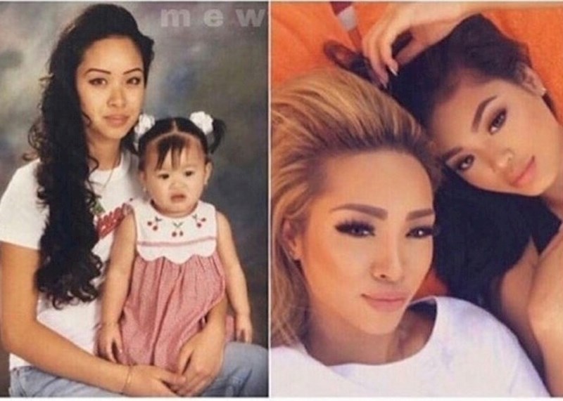 Koja žena na drugoj slici je majka?