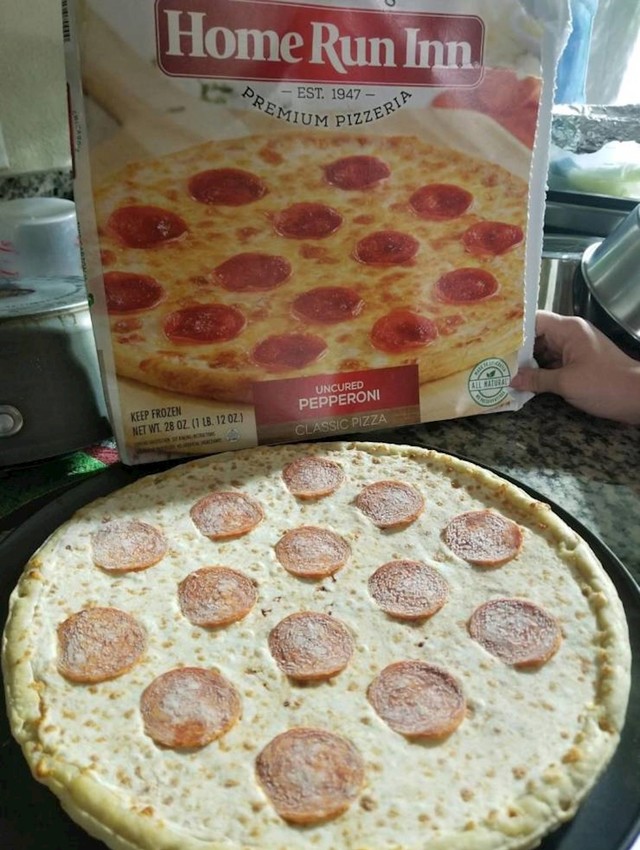 "Zaleđena pizza koja izgleda kao na kutiji"