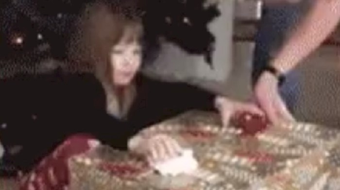 Roditelji su snimili urnebesan trenutak kada je djevojčica otvarala božićni poklon