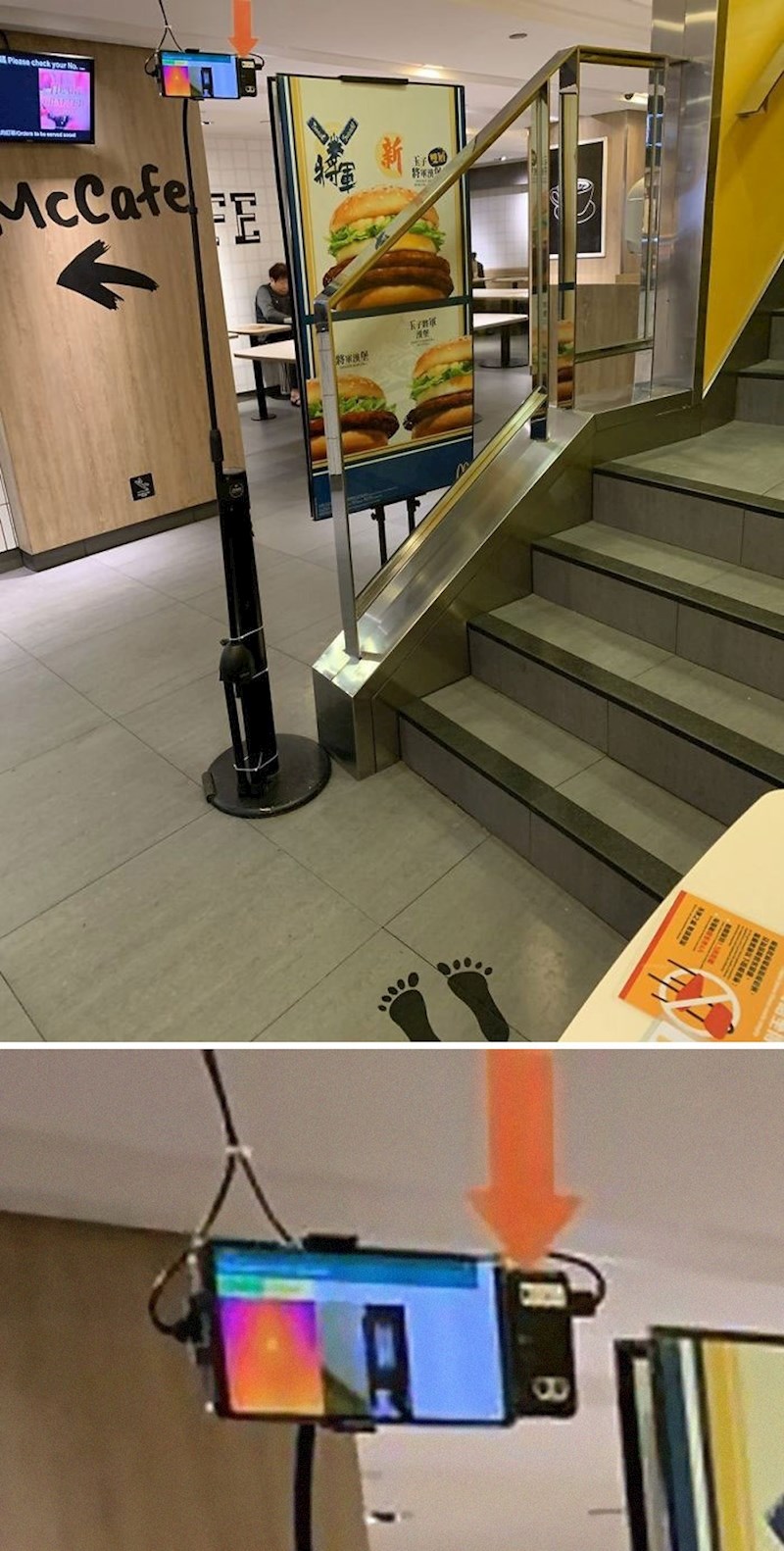 Termalni monitor ispred Mcdonald’s-a