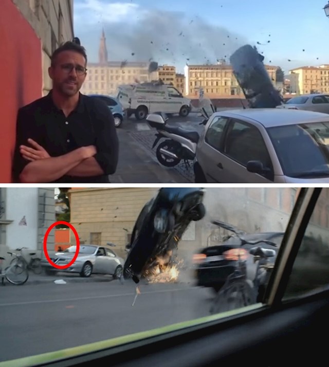 U filmu 6 Underground možete vidjeti Ryana Reynoldsa kako snima ovu scenu iza njega za svoje društvene mreže.