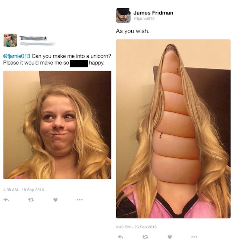 "Možeš li me pretvoriti u jednoroga?"