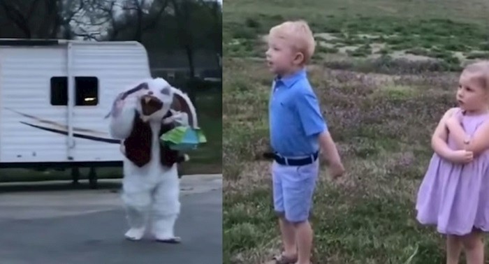 Kada su ugledala ovog jezivog uskrsnog zeca, djeca su počela vrištati, video je presmiješan