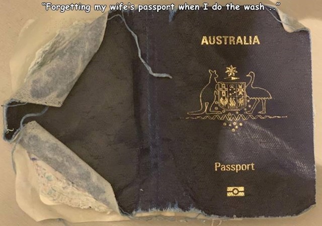 "Oprao sam ženinu putovnicu"