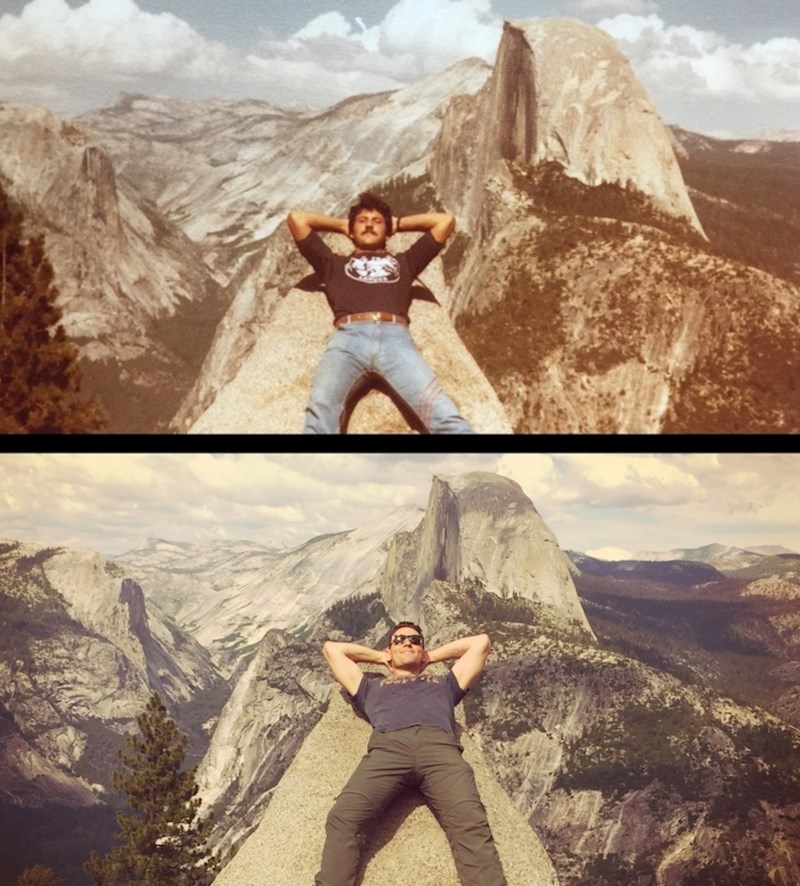 "Moj tata i ja 35 godina kasnije na istom mjestu"