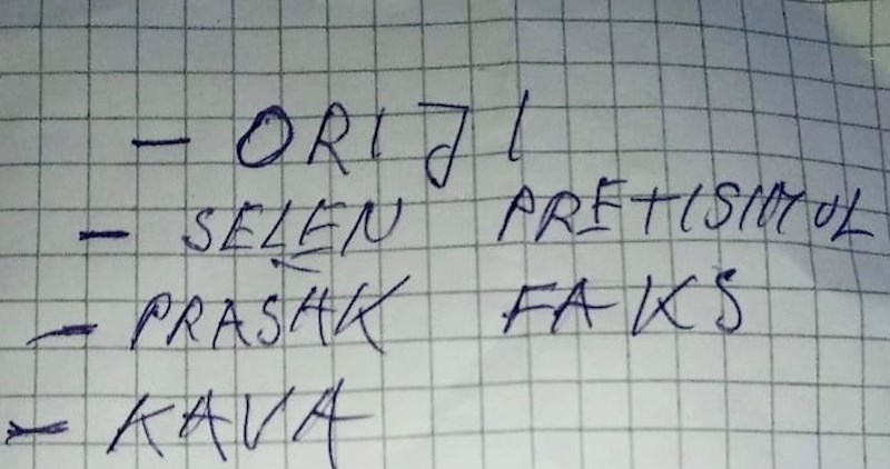U Kaštelima je nekome ispao popis za kupovinu, ljudi su jedva dešifrirali što ovaj čovjek kupuje, ali jedan predmet ih je posebno nasmijao