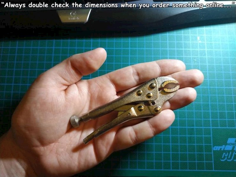 Uvijek provjerite dimenzije kada kupujete nešto online...