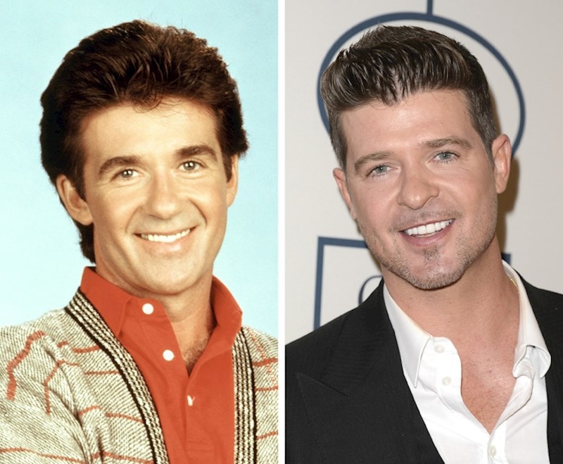Alan Thicke i sin Robin Thicke u tridesetima
