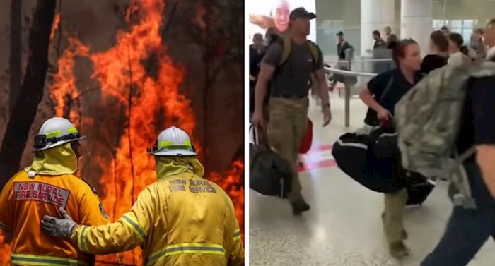 Pogledajte kako su dočekani američki vatrogasci na australskom aerodromu