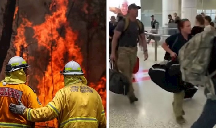 Pogledajte kako su dočekani američki vatrogasci na australskom aerodromu