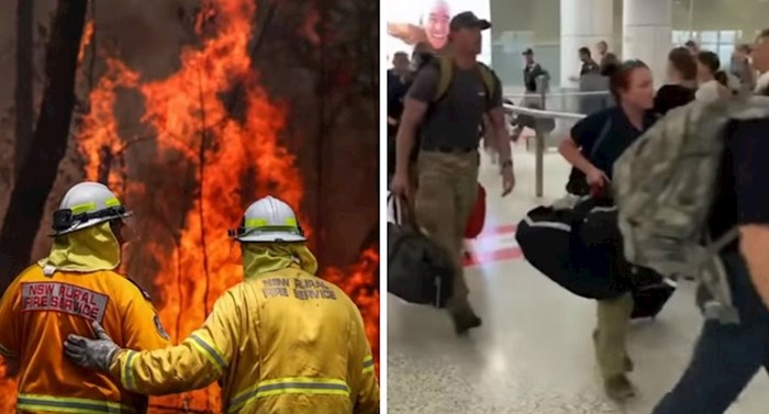 Pogledajte kako su dočekani američki vatrogasci na australskom aerodromu