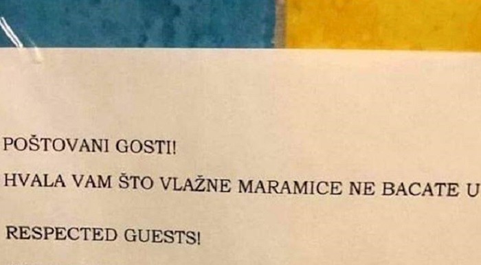 Morate vidjeti kako su u toaletu jednog lokala preveli ovaj natpis