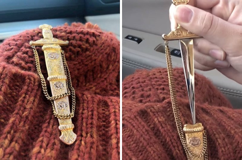 Bedž u obliku mača