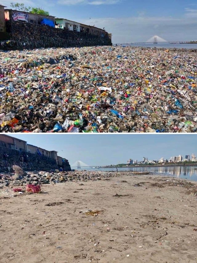 Mithi plaža u Indiji koju su mladi ljudi čistili godinu dana