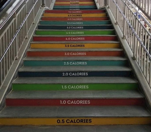 Stepenice na kojim vam piše koliko kalorija trošite svakim korakom