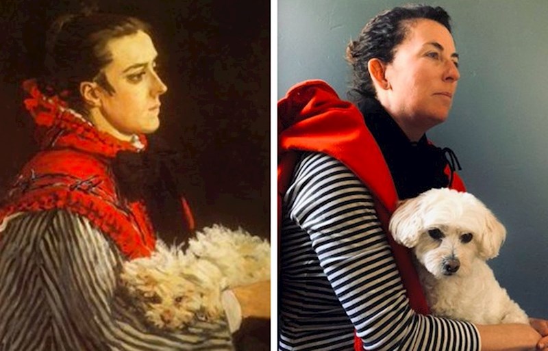 Camille with a Small Dog, Claude Monet