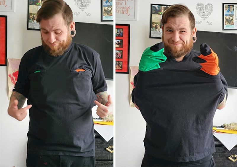 Mislio je da je ovo majica, a zapravo je kupio opravu za lutkarsku predstavu