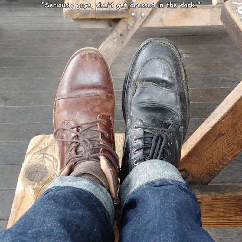 "Ljudi, nemojte se odijevati u mraku!"