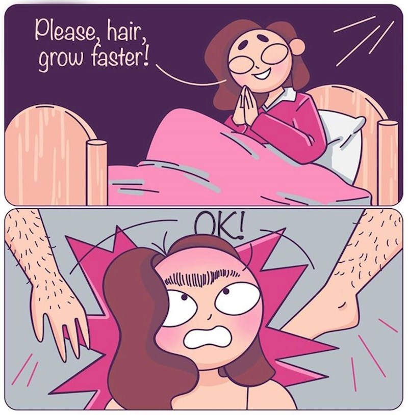 Kad moliš kosu da brže raste, ali zaboraviš da dlake imaš i na nogama...