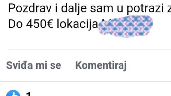 Napisala je na Face da traži sobu za stanovanje, zbog ovog komentara objava je postala viralna