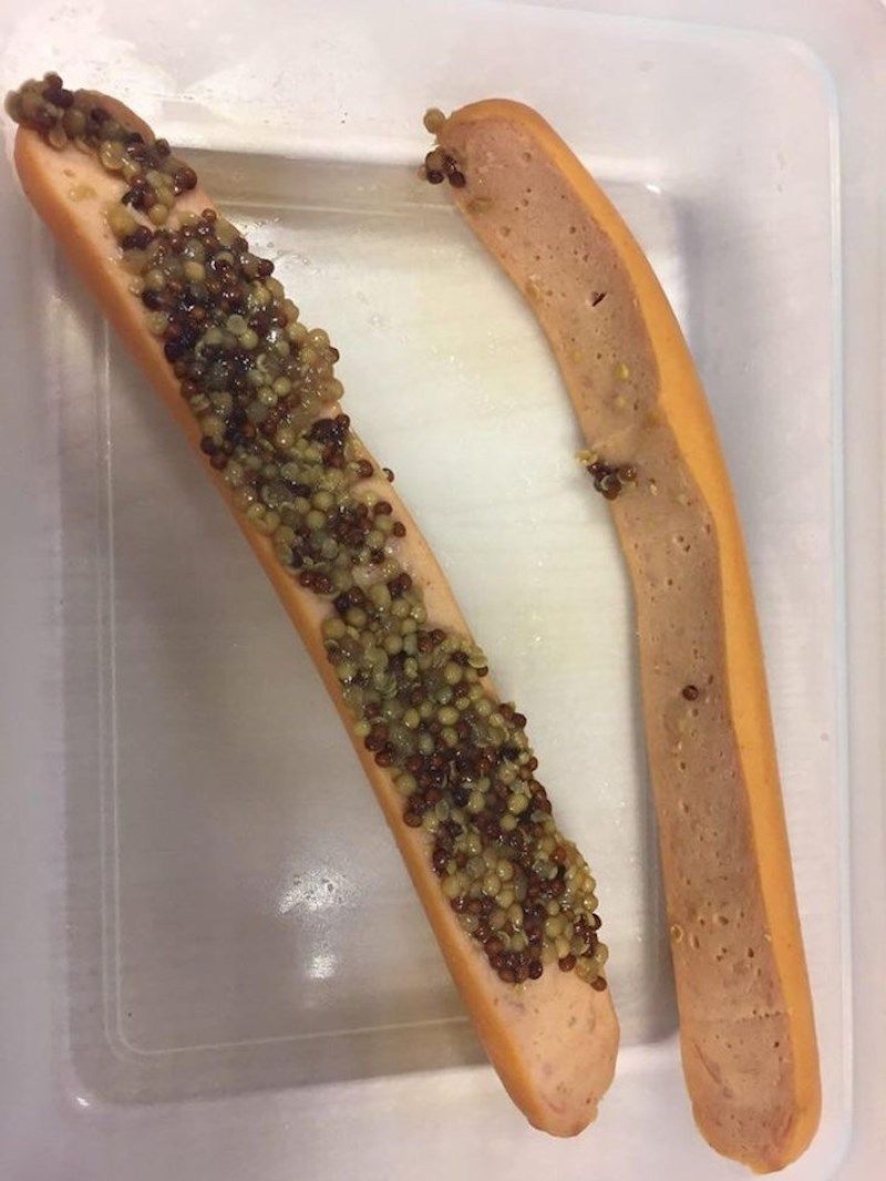 Ovo je hrenovka sa senfom