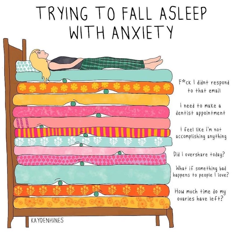 Kad tjeskobna osoba pokušava zaspati