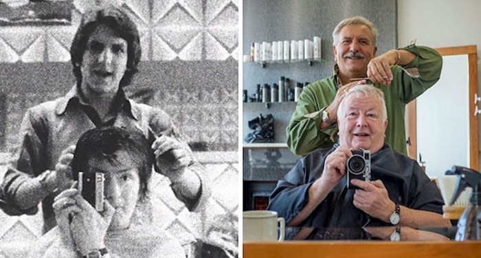 Čovjek je slikao sebe i svoga frizera 1973. godine i nastavio tu tradiciju kroz 40 godina