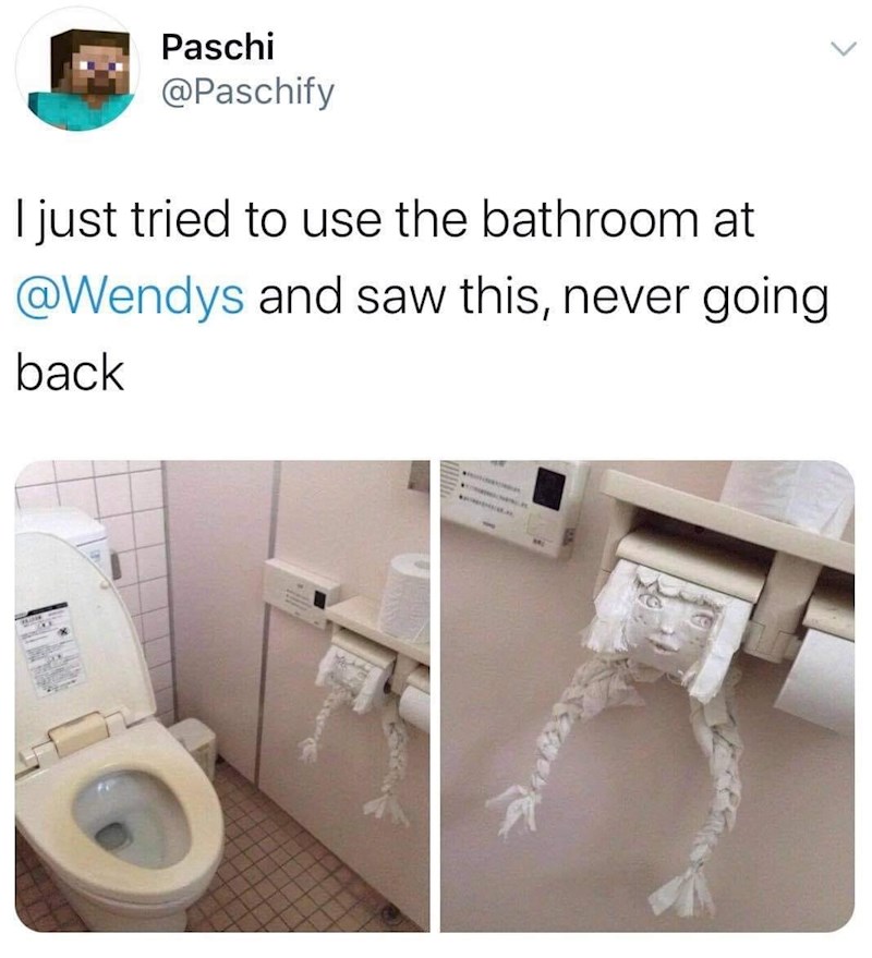 Obratite pažnju na wc papir :D