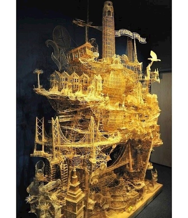 Neobična skulptura napravljena od 103.987 čačkalica, za što je trebalo 36 godina