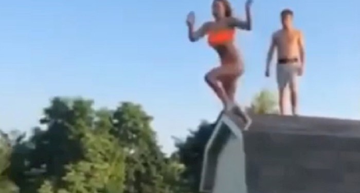 Cura je skočila s krova kuće na trampolin, imala je više sreće nego pameti