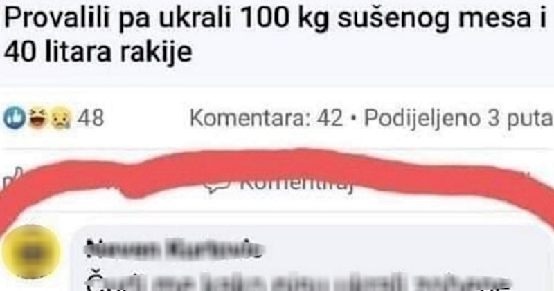 Iskren komentar tipa na vijest o krađi mesa i pršuta nasmijao je internet