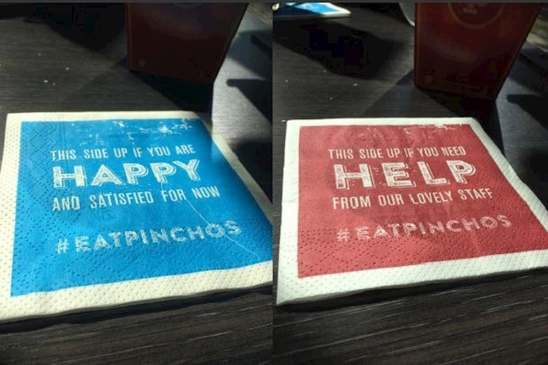 Ovaj restoran ima ubruse kojima možete mahnuti osoblju ako nešto trebate