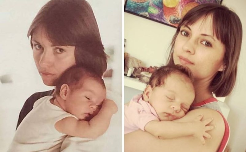 "Moja mama i moj brat i ja i moj sin"