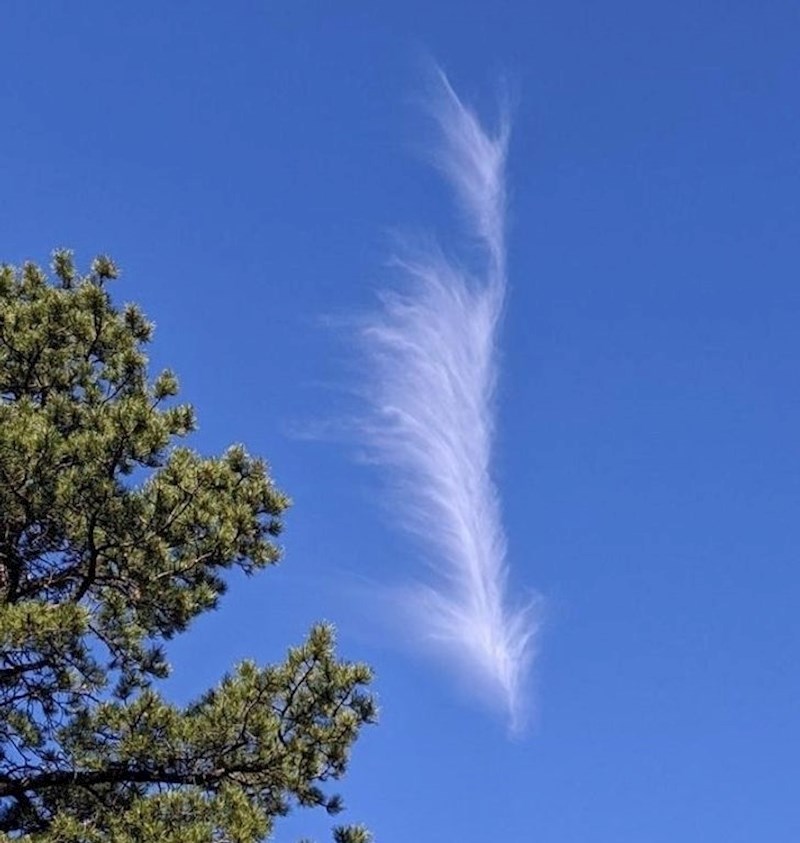 Oblak koji izgleda kao pero