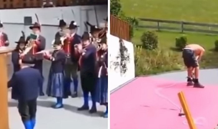 VIDEO Radnik nije htio smetati orkestru, pa je bušio u ritmu njihove glazbe