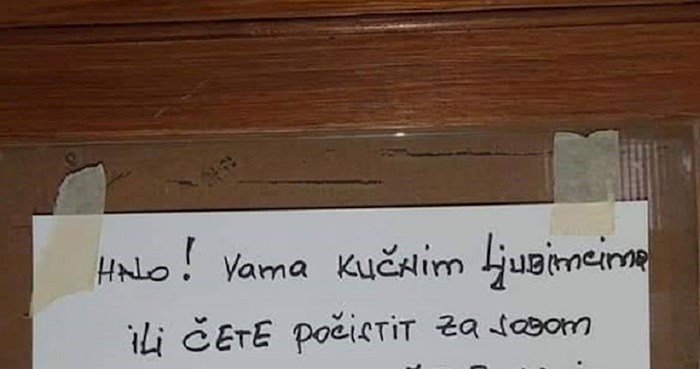 Netko je ostavio upozorenje vlasnicima kućnih ljubimaca iz susjedstva, prilično je bizarno