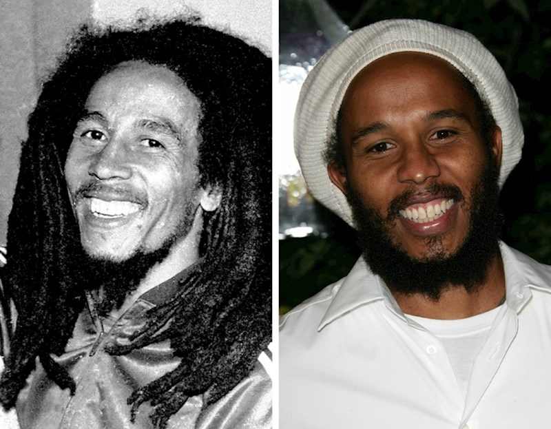 Bob Marley i njegov sin Ziggy Marley u tridesetima
