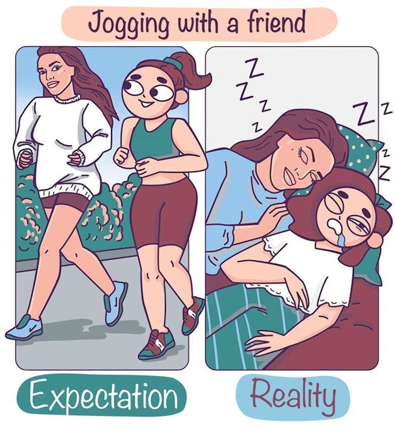 Trčanje s frendicom, očekivanja i realnost: