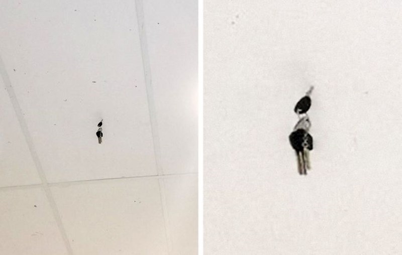 "Moj prijatelj je uspio zabiti ključ u strop"