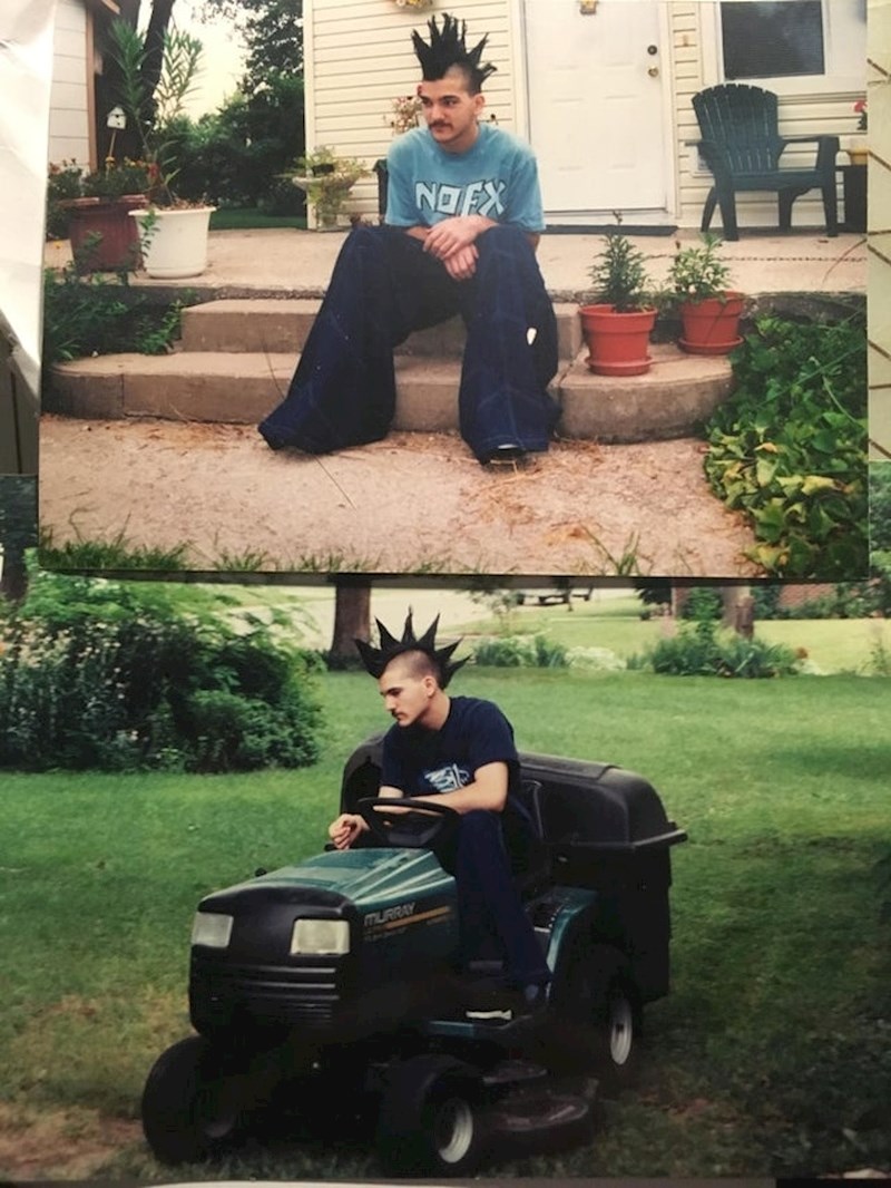 "Mama je pronašla ove fotke dok je čistila kuću, ovdje sam prvi razred srednje, 2020. godine"