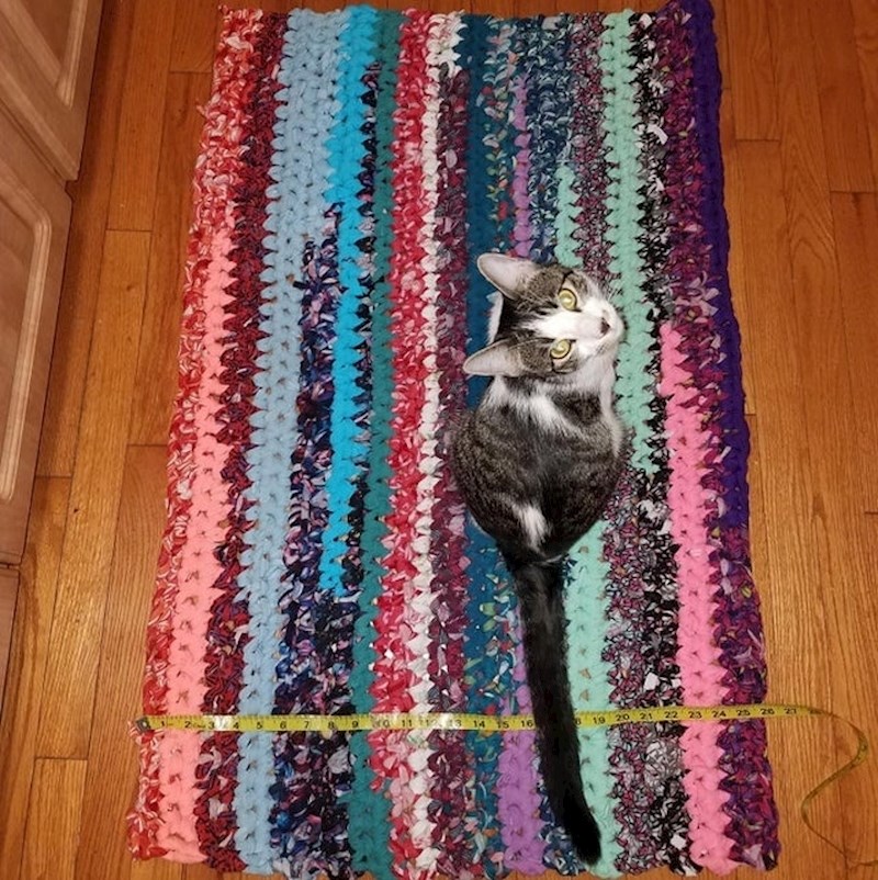 "Ovaj tepih je napravljen od 11 tajica, suknje i par majica"