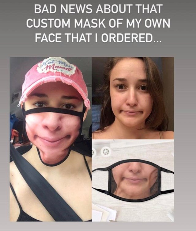 cura je naručila personaliziranu masku s interneta, stiglo joj je nešto potpuno bizarno
