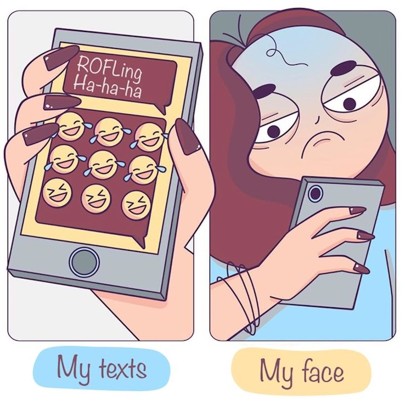 Kako izgledaš dok se "smiješ" u porukama: